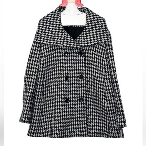 Lauren Ralph Lauren Houndstooth Wool Blend Coat – Size XL GUC - Picture 1 of 6